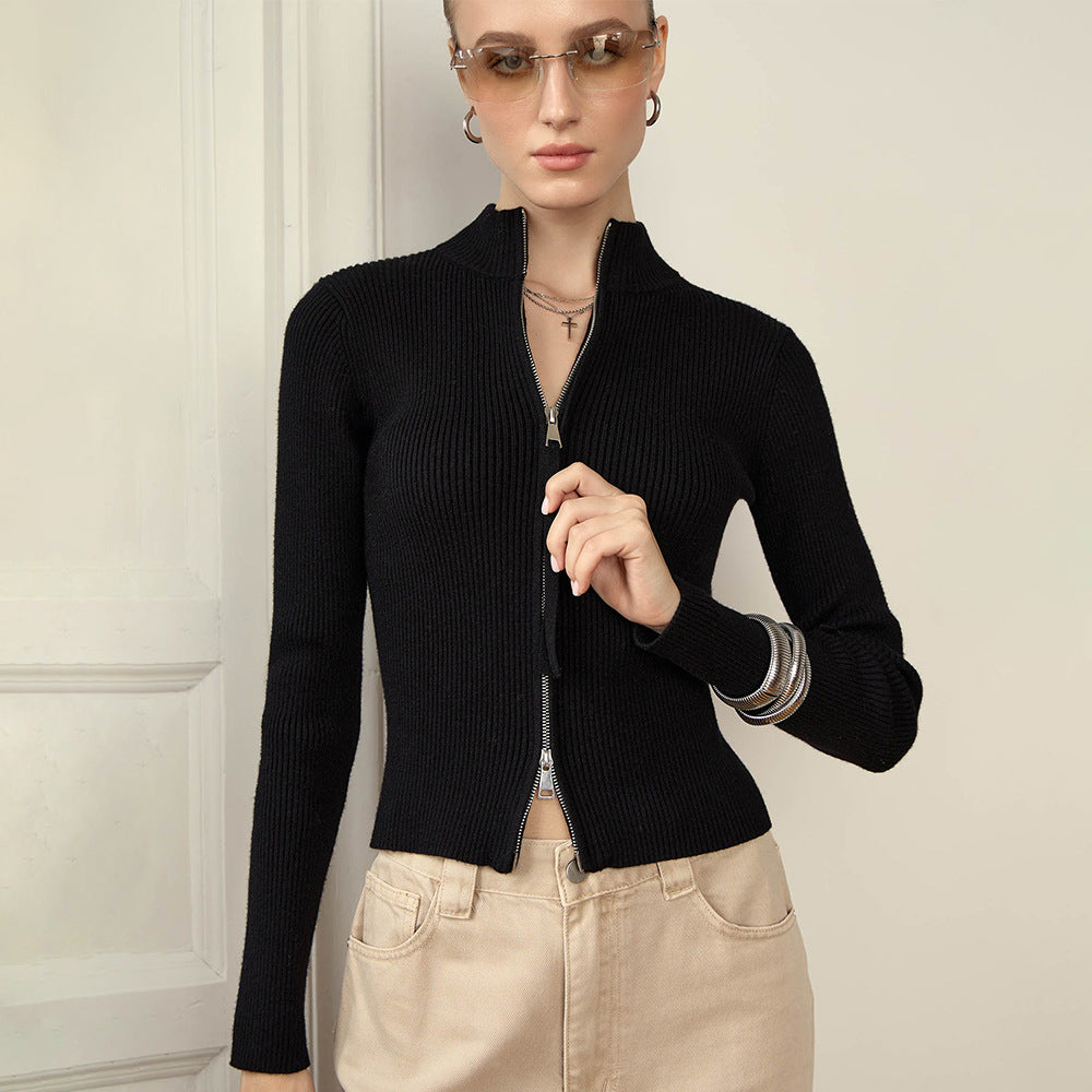 Pull en tricot côtelé pour femmes en mélange de coton doux avec une coupe élégante Chic & Stil