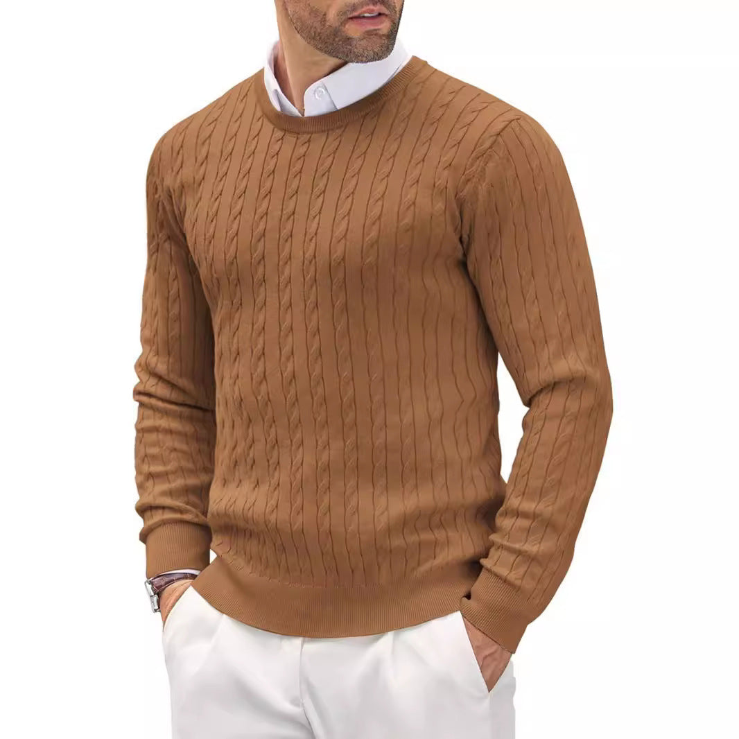Men's knit sweater with textured cable pattern Lune London