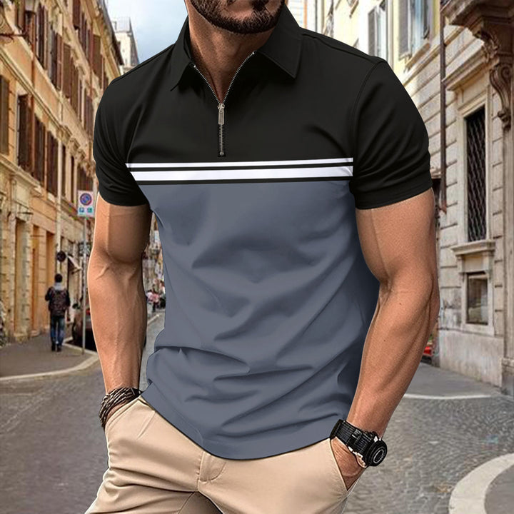 Men's Classic Sport Polo with Trendy Zipper Lune London