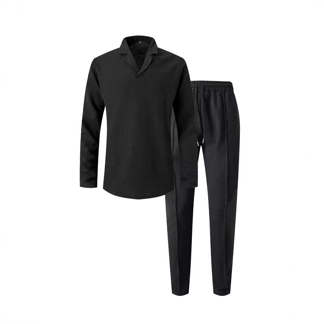 Elegant casual set for men with modern collar and comfortable pants Lune London