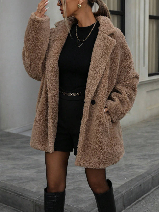 Veste douillette pour femmes en matériau teddy Chic & Stil