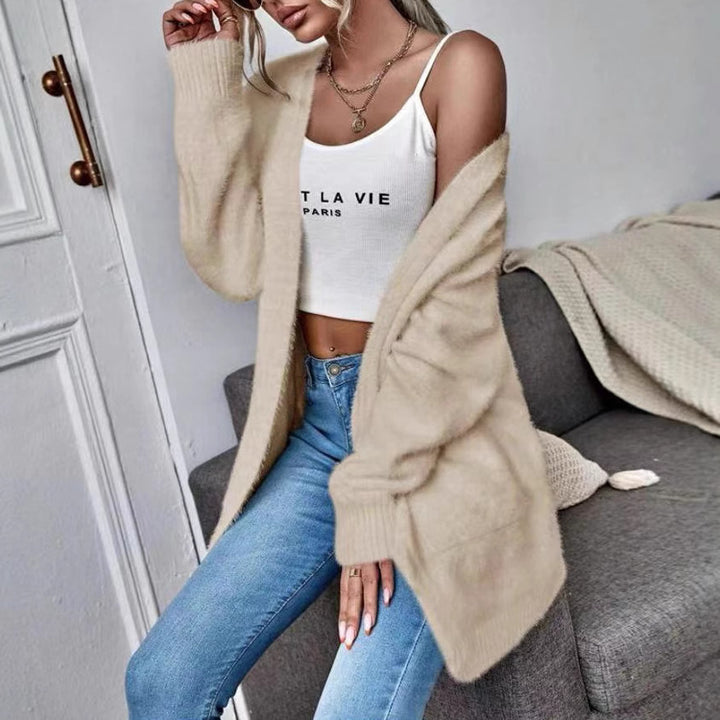 Ladies open cardigan cozy in soft material Lune London
