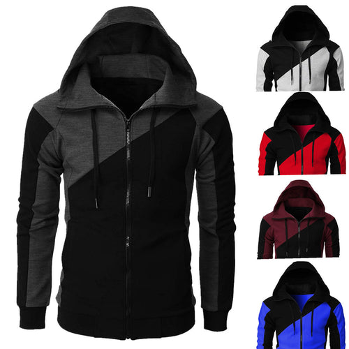 Sporty hooded jacket for men with contrasting color accents Lune London