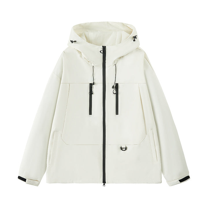 Men's breathable outdoor jacket with adjustable hood and multiple pockets Lune London