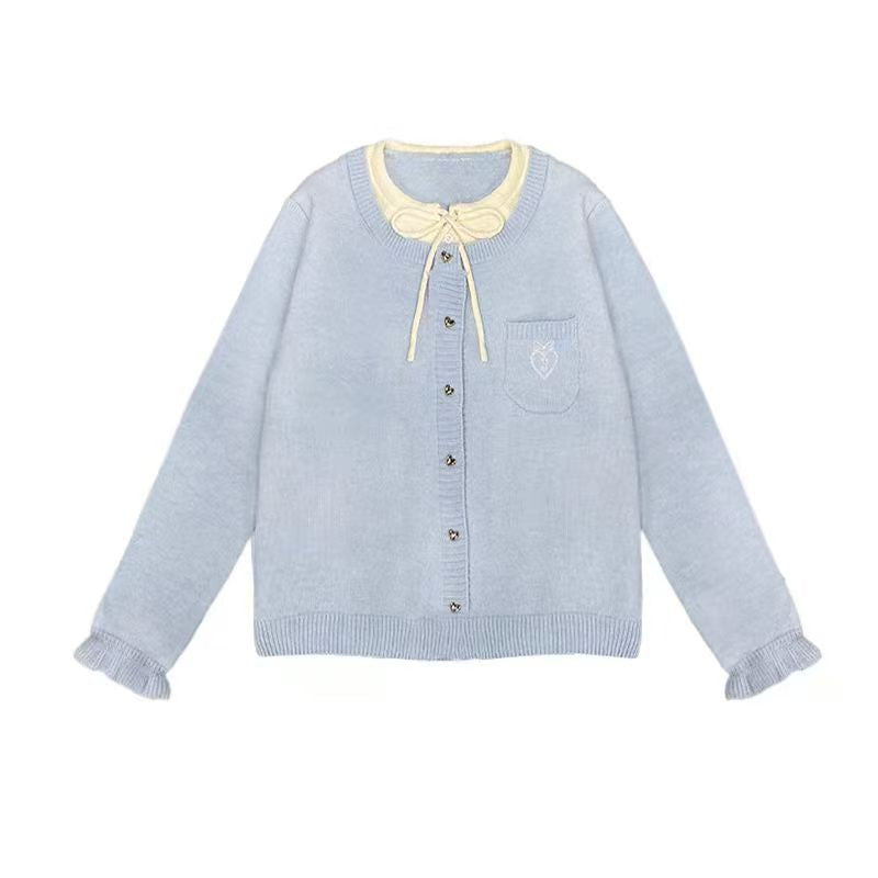 Women's knitted jacket with decorative buttons and high-quality embroidery Lune London