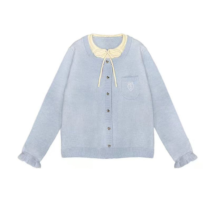 Women's knitted jacket with decorative buttons and high-quality embroidery Lune London
