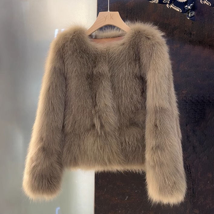 Veste élégante en fausse fourrure pour femmes avec coupe courte Chic & Stil