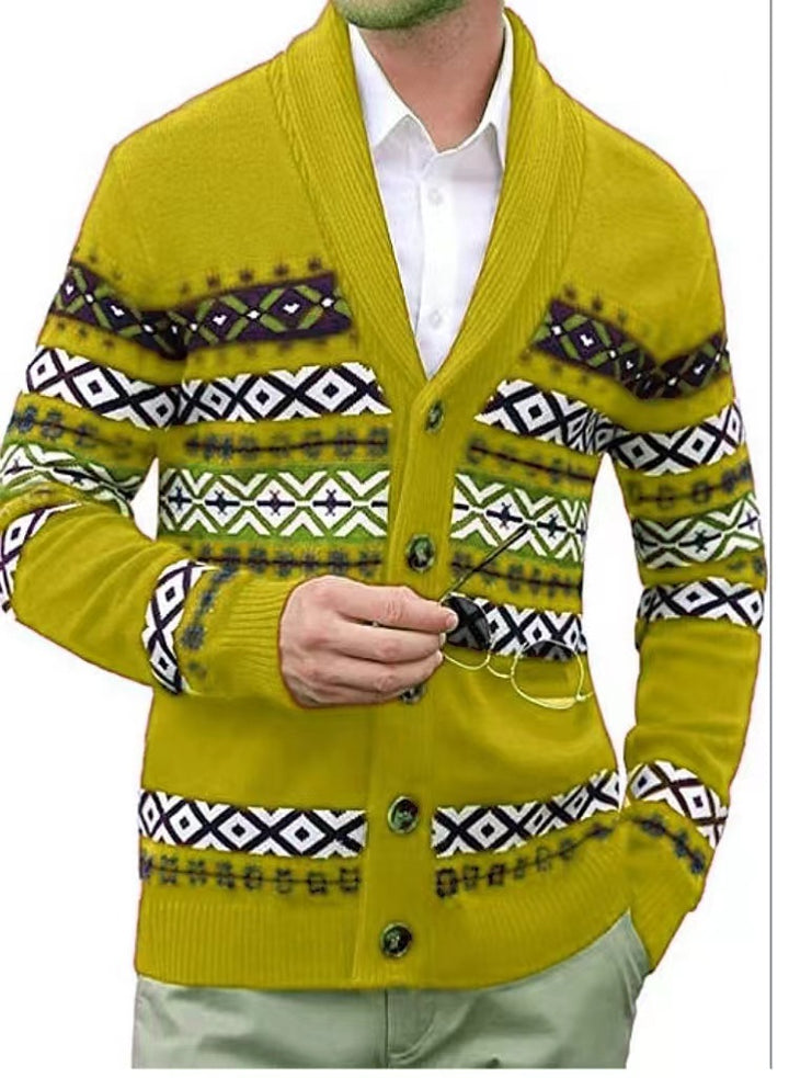 Men's knit jacket with creative pattern Lune London