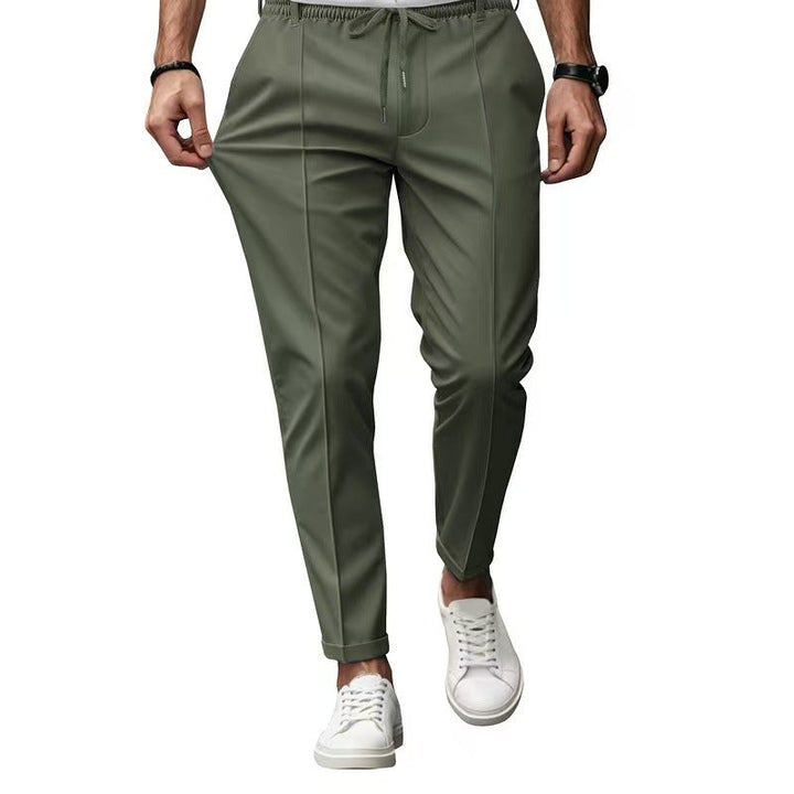 Men's elegant casual pants with elastic waistband and side pockets Lune London