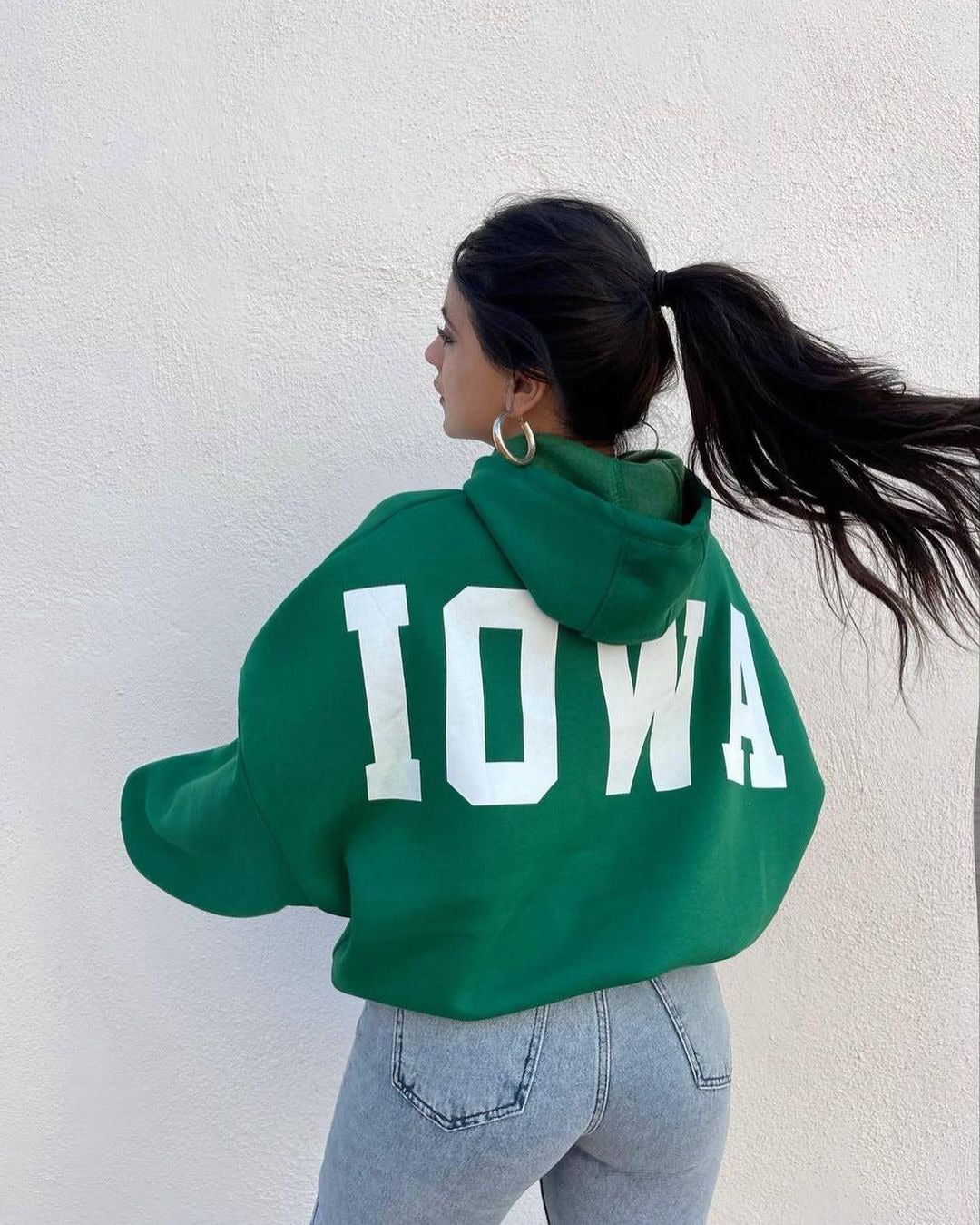Oversized hoodie for women with a catchy inscription Lune London