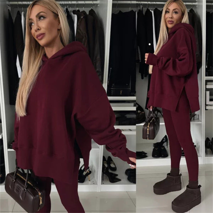 Women's casual hoodie with animal print and extended sleeves Chic & Stil