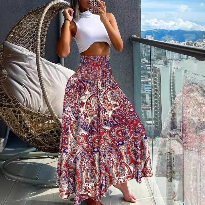 Chic and Stylish Boho Printed Maxi Skirt for Women