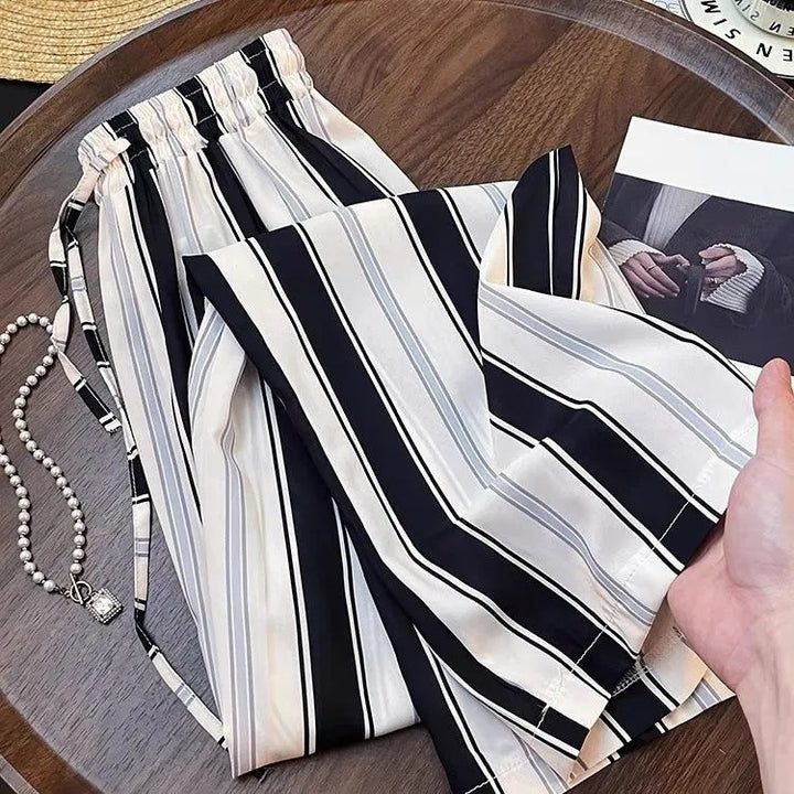 Women Elegant and Comfortable Striped Culotte Shorts Chic & Stil