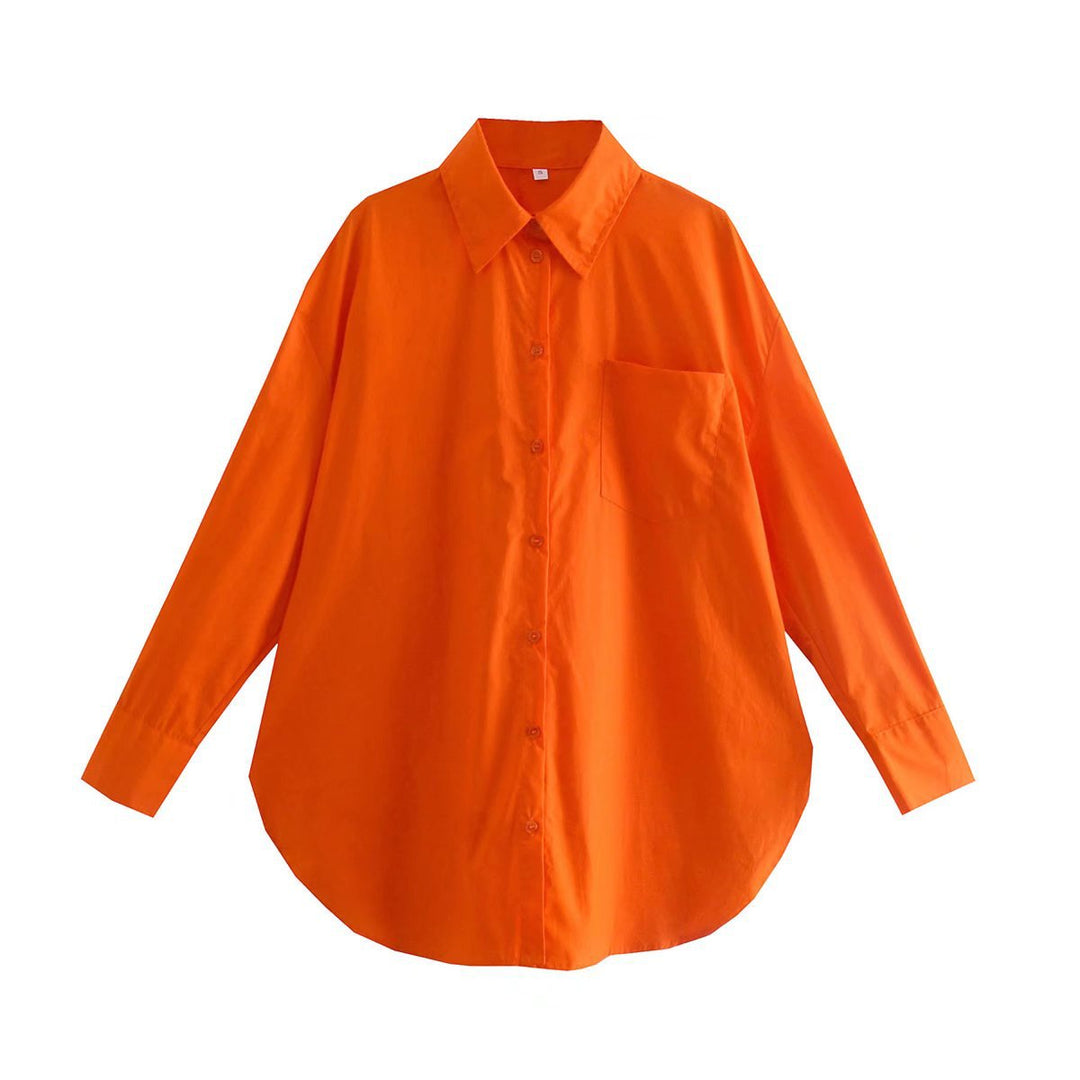 Long sleeve blouse for women with an elegant cut and high quality cotton fabric Lune London