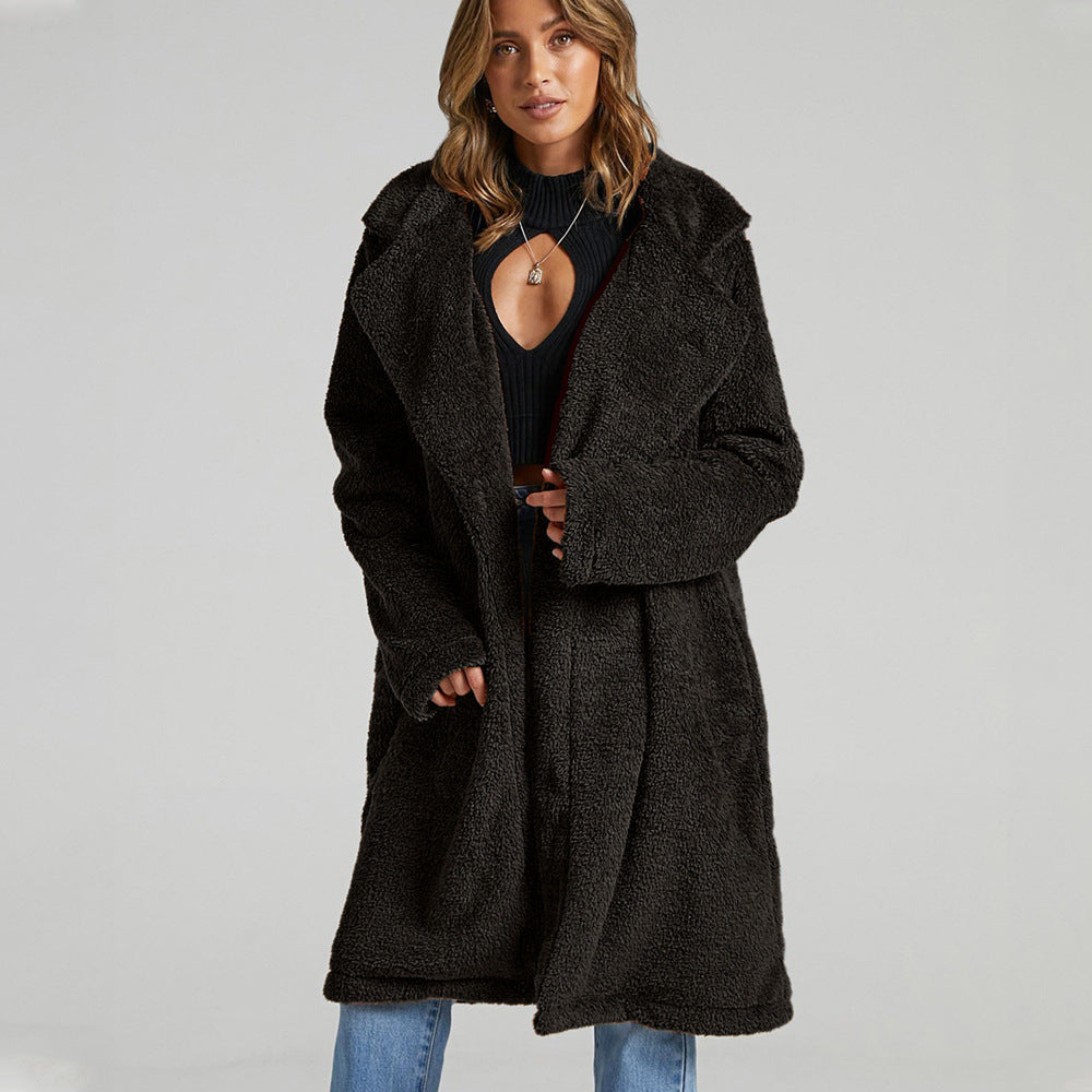 Ladies Long Chic Fleece Jacket