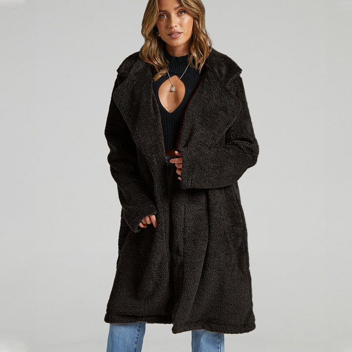 Ladies Long Chic Fleece Jacket