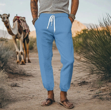 Casual cargo pants for men with elastic waistband and practical pockets Lune London