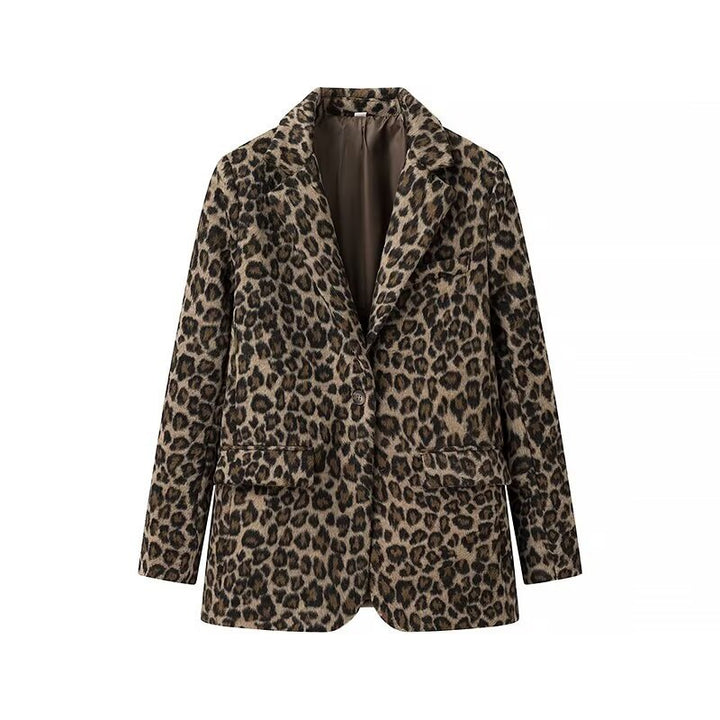 Veste blazer élégante pour dames au motif léopard stylé Chic & Stil
