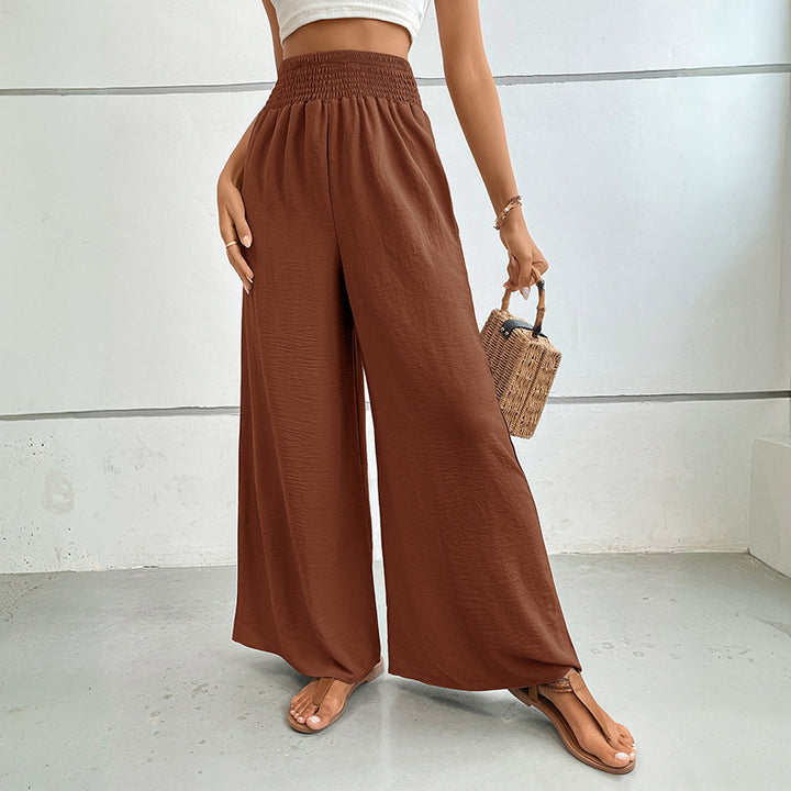 Wide summer pants for women with elastic waistband Lune London