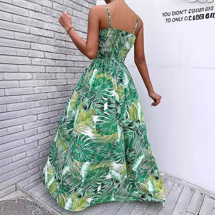 Maxi dress for women with adjustable spaghetti straps Lune London