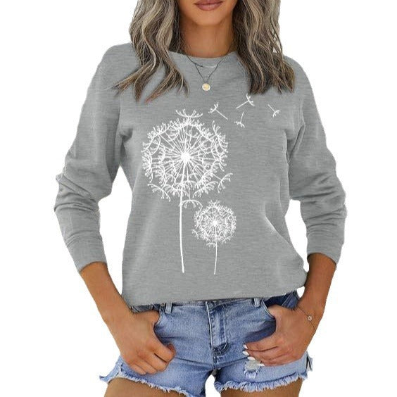 Women's sweatshirt with elegant dandelion motif Lune London