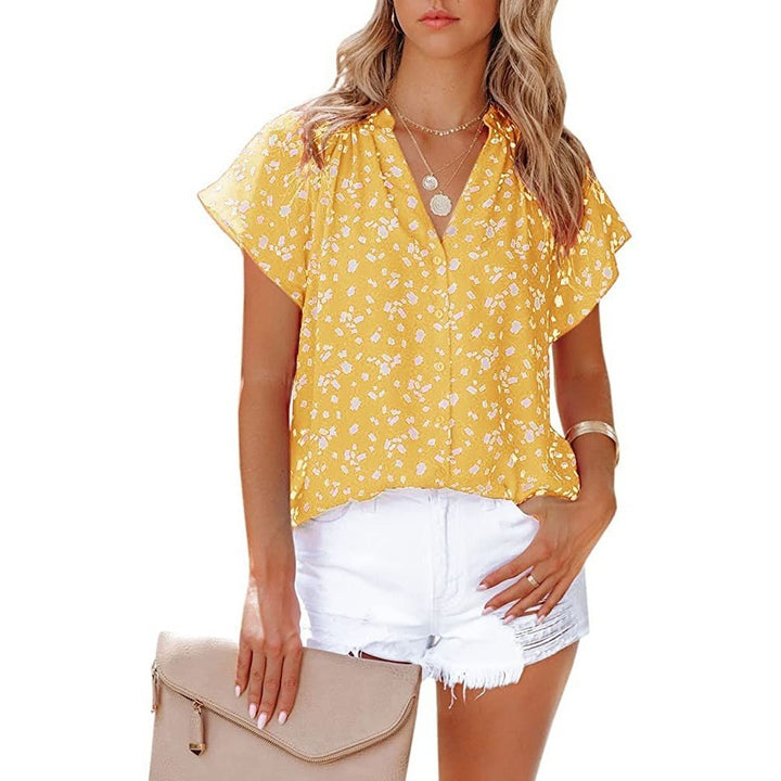 Blouse for women with floral pattern and relaxed fit Lune London