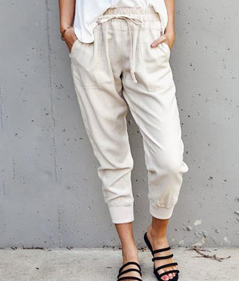 Comfortable leisure pants for women with elastic waistband Lune London