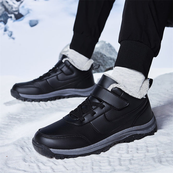 Women's winter booties, lined with warm, with non-slip sole and adjustable Velcro closure Lune London