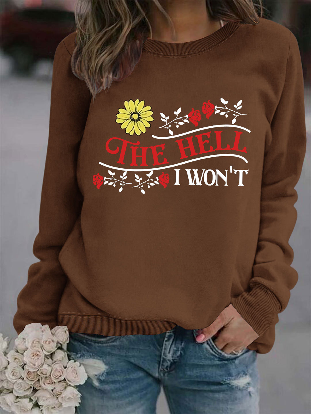 Sweatshirt pour femmes avec motif ludique et coupe confortable Chic & Stil