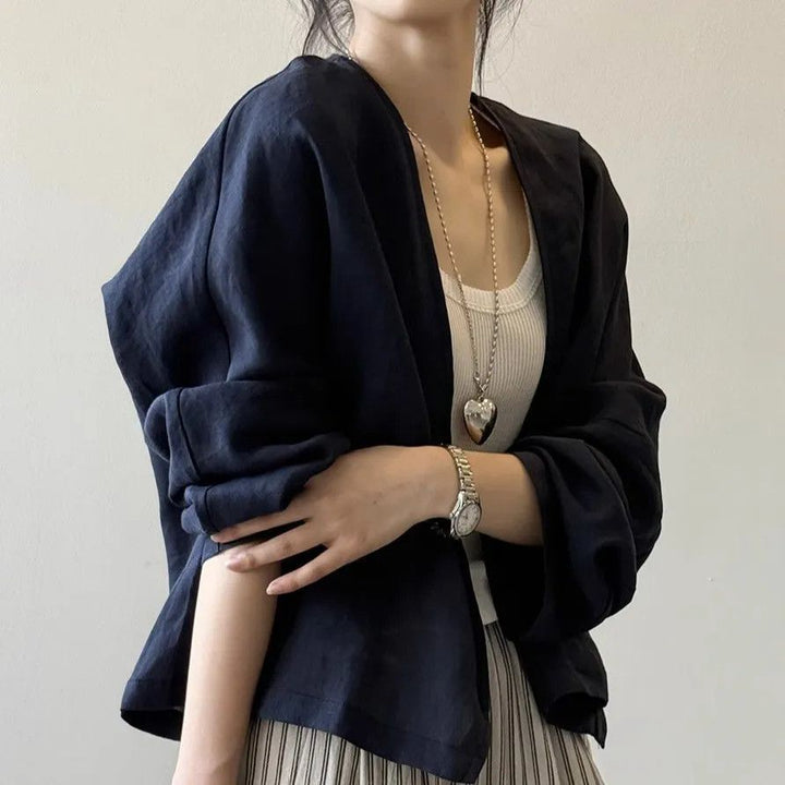 Veste en lin décontractée pour femmes Chic & Stil