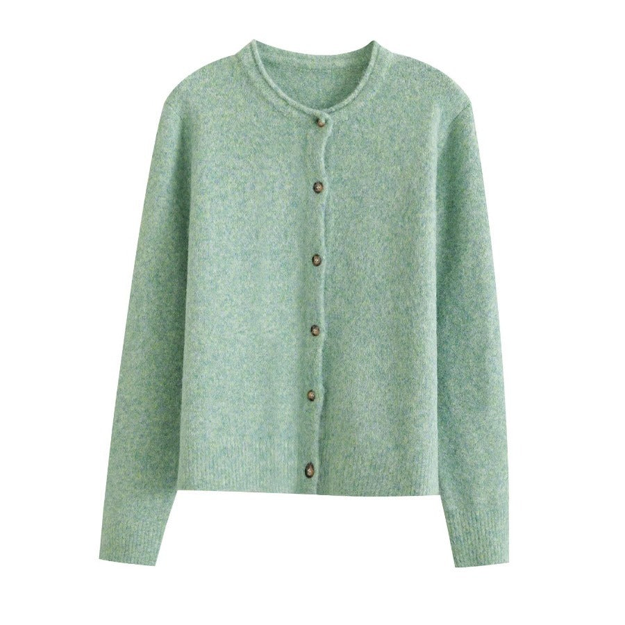 Comfortable knitted jacket for women with chic button details and style