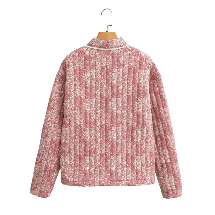 Veste matelassée élégante pour femmes avec motif floral Chic & Stil