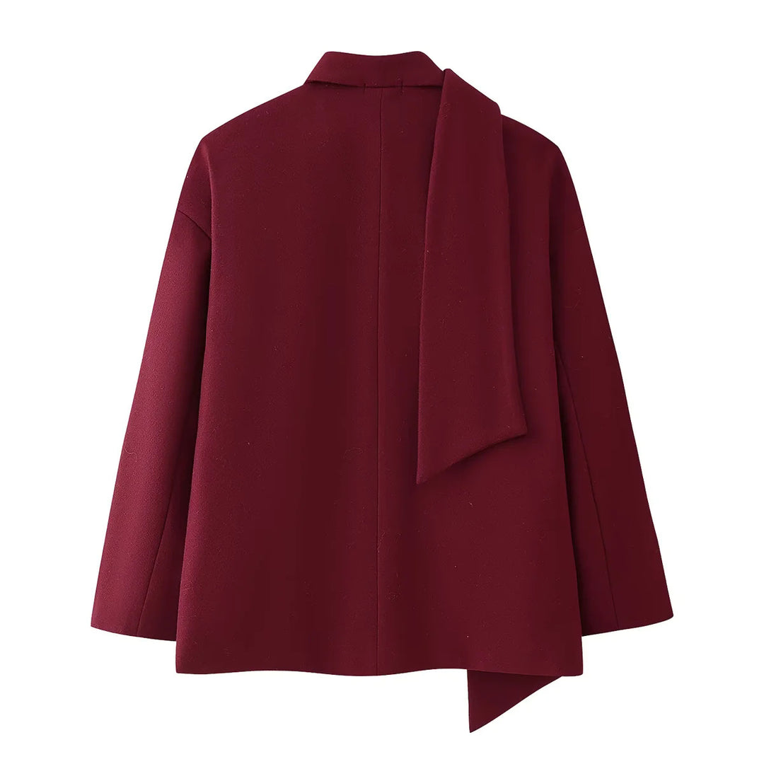 Elegant blazer jacket for women with removable scarf Lune London