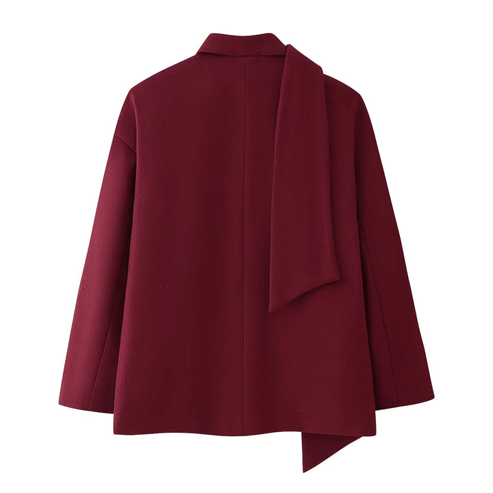 Elegant blazer jacket for women with removable scarf Lune London