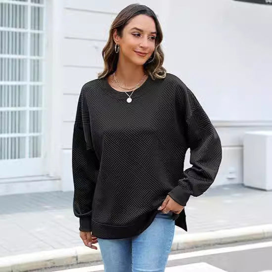 Women's Oversized Sweatshirt with Textured Design Moon London