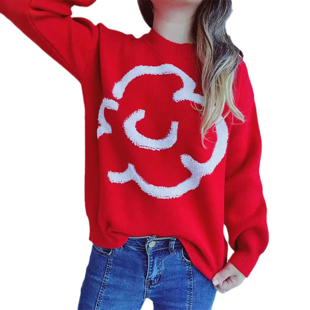 Pull femme décontracté avec impression graphique Chic & Stil
