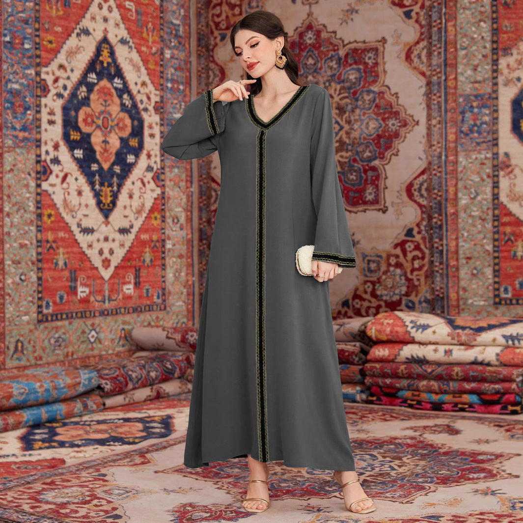 Ladies Chic and Stylish Decorative Maxi Dress