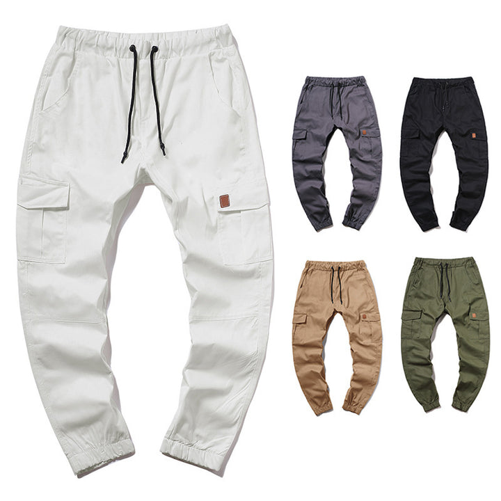 Men's cargo pants with elastic waist and practical side pockets Lune London