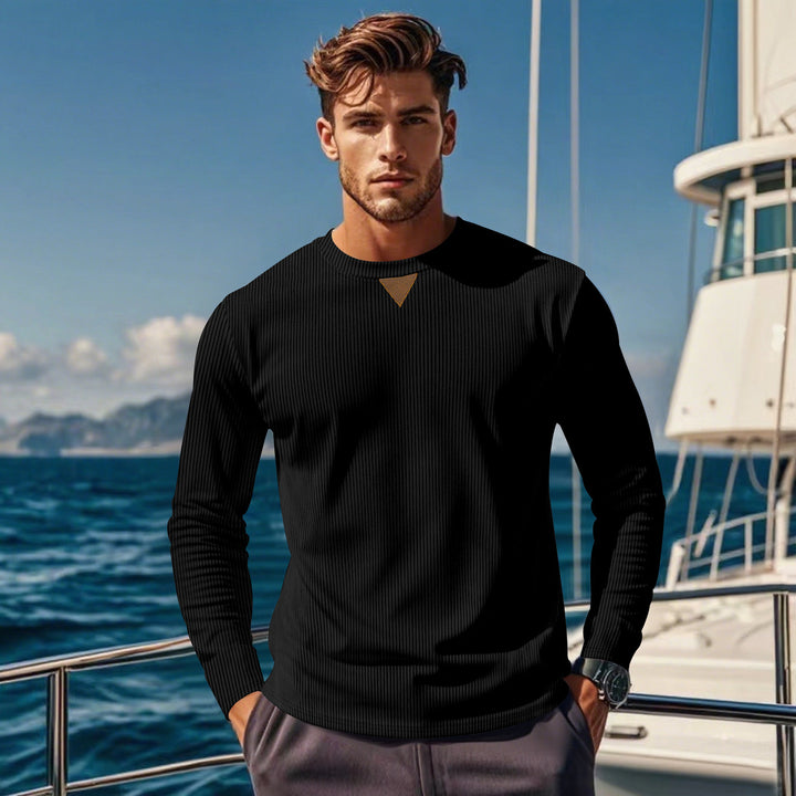 Men's long sleeve sports T-shirt with innovative structured design Lune London