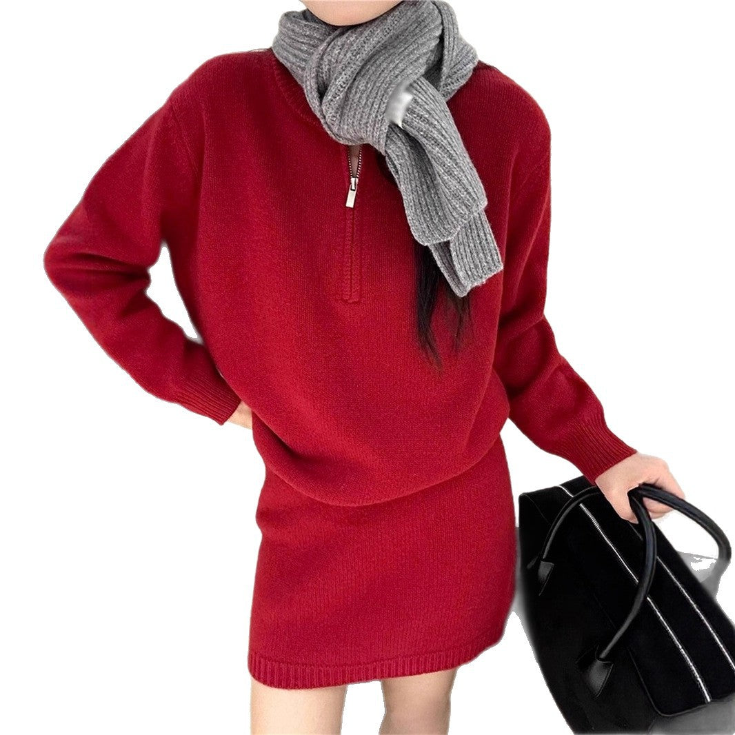 Robe en tricot pour femmes avec fermeture éclair Chic & Stil