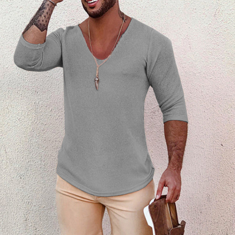 V-neck shirt for men with innovative structure design Lune London