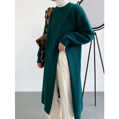 Pull en tricot pour femmes avec manches longues et élégant col rond Chic & Stil