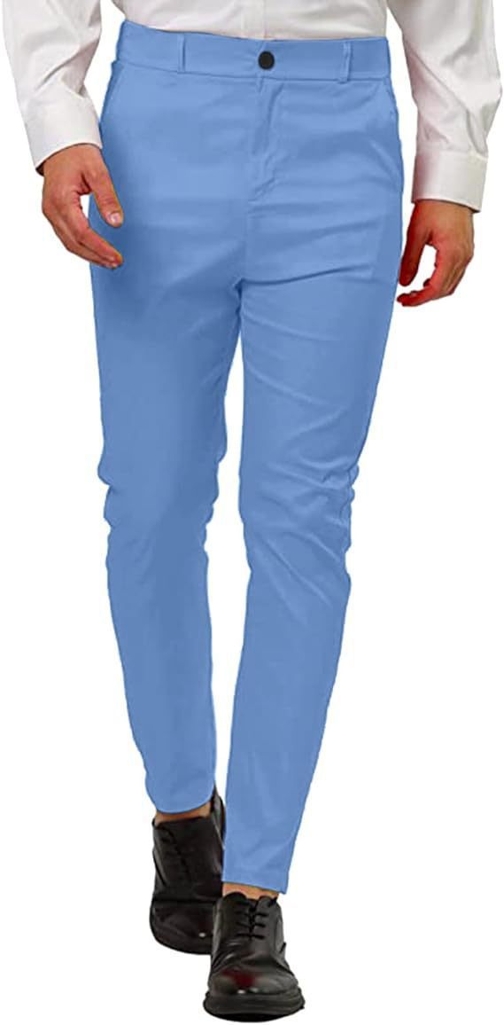 Pantalon chino slim-fit pour homme tendance avec taille élastique et design innovant Lune London