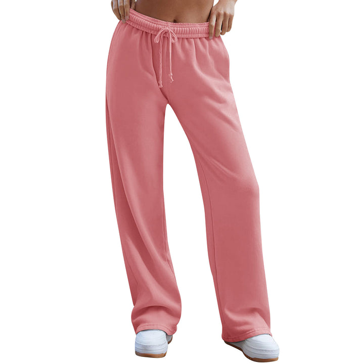 Wide sports jogger pants for women with adjustable drawstring Lune London