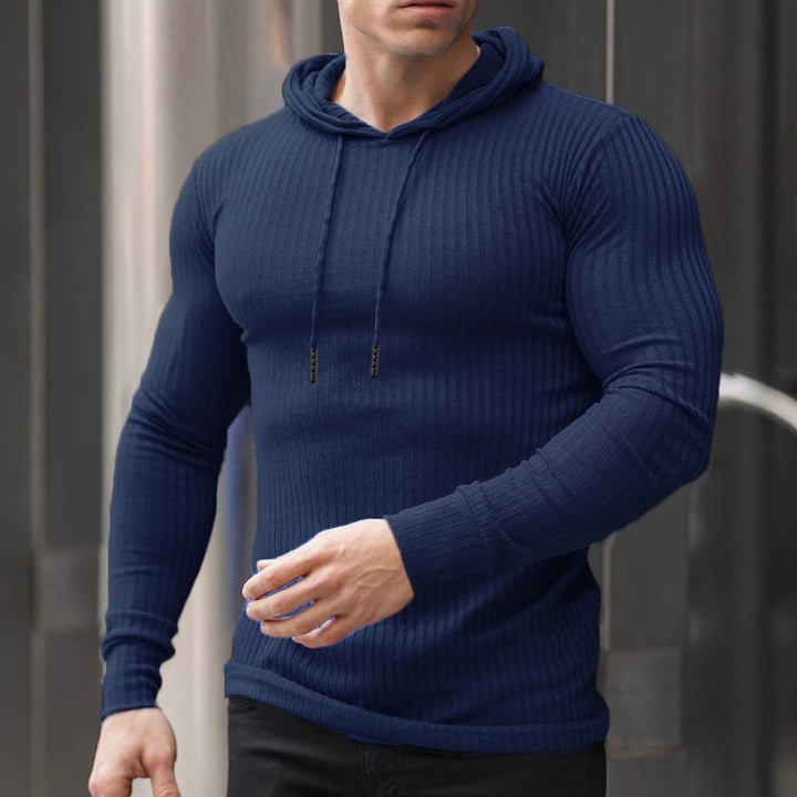 Hooded sweatshirt for men with a trendy ribbed design Lune London
