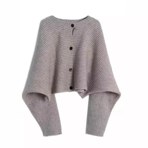 Fashion knitted jacket for women with button detail and structured design Lune London