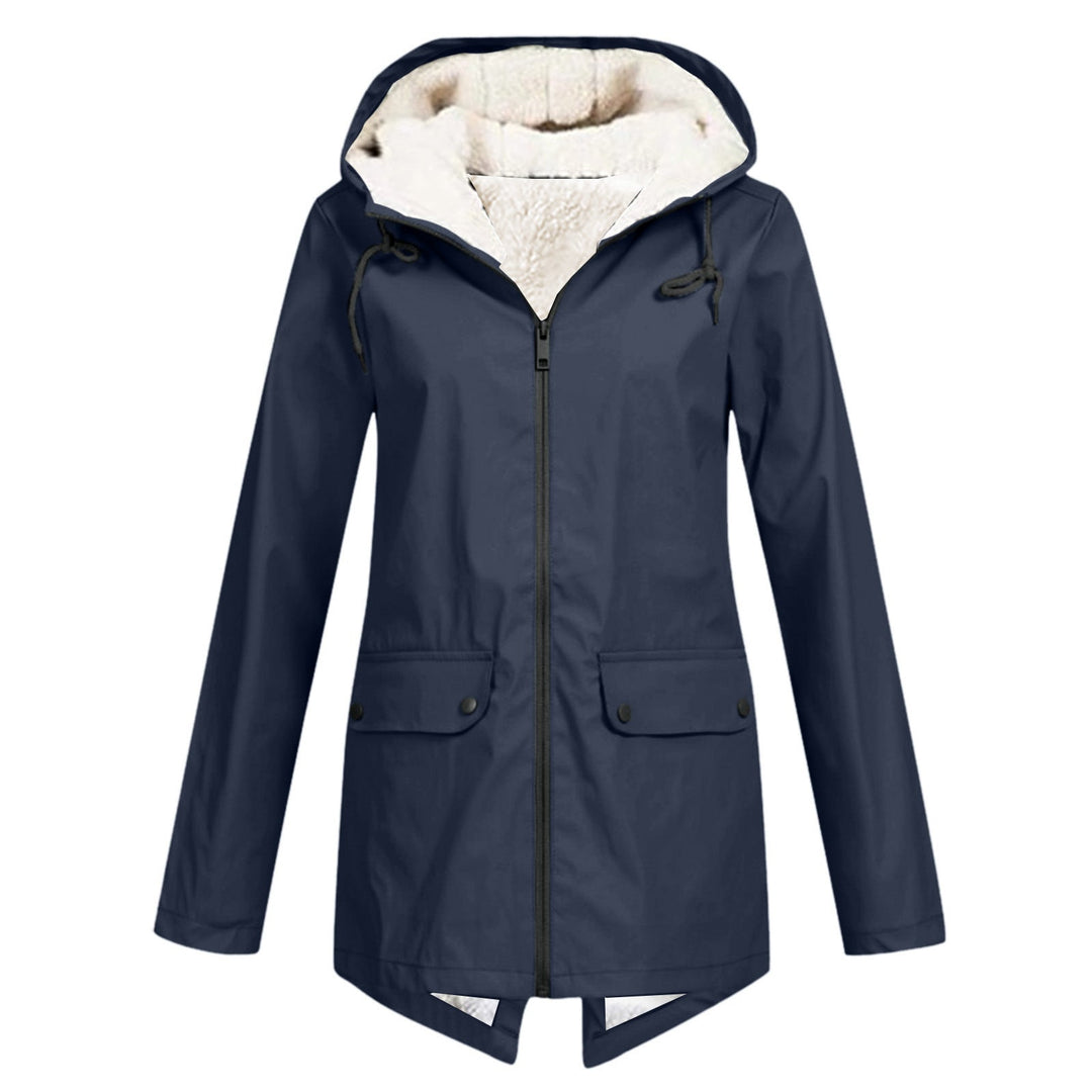 Lune London | Women's weatherproof and padded rain jacket with adjustable hood collar