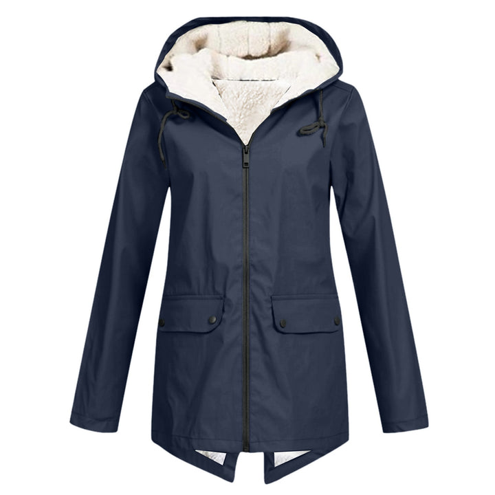 Lune London | Women's weatherproof and padded rain jacket with adjustable hood collar