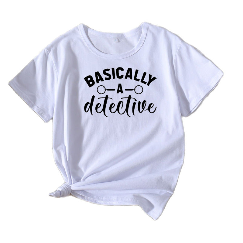 Women’s Quirky Detective Humor T-Shirt Lune London