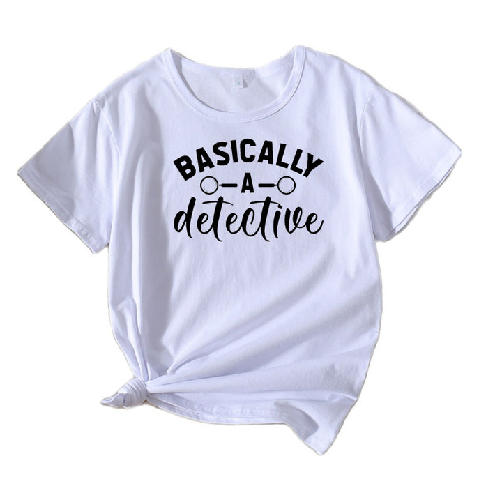 Women’s Quirky Detective Humor T-Shirt Lune London